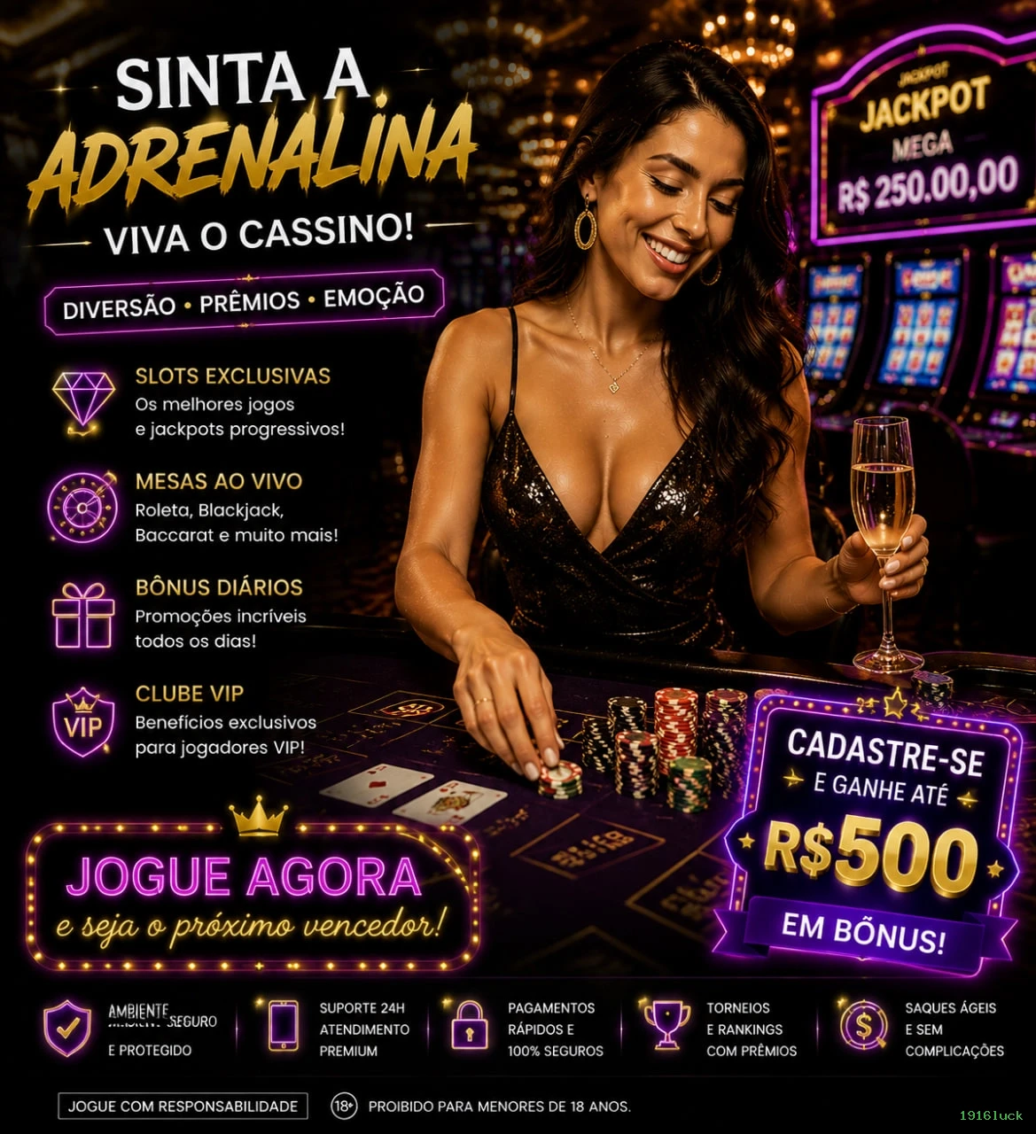 Imagem promocional dos jogos Fortune da 1916luck